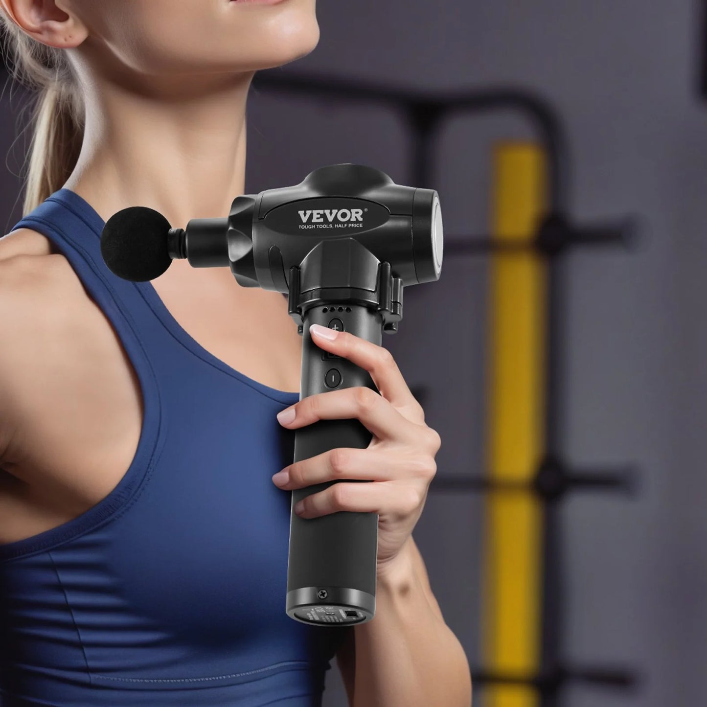 HyperStrike Pro Massage Gun | 9-Speed Deep Tissue Percussion with 6 Heads & 24V Power