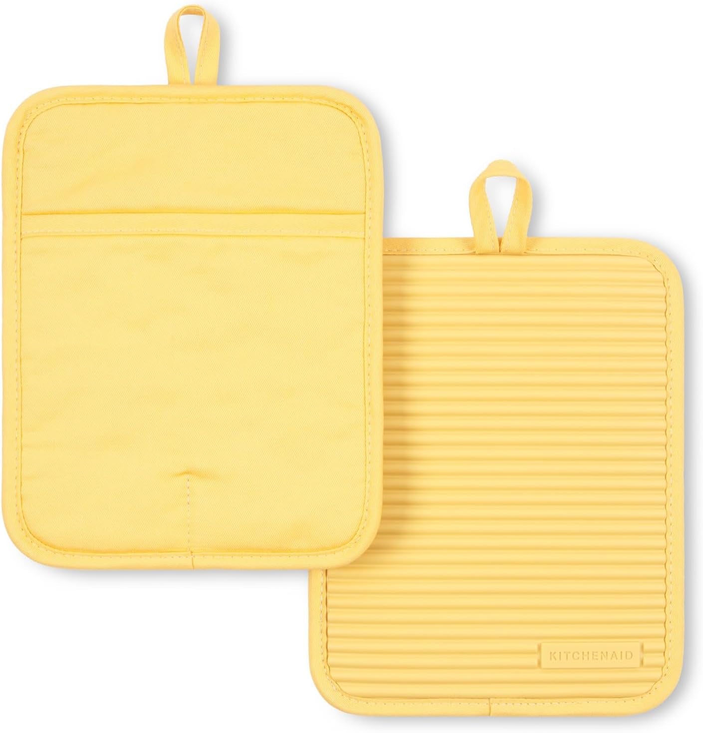 Ribbed Silicone Pot Holders (2-Pack) - Heat Resistant to 500°F