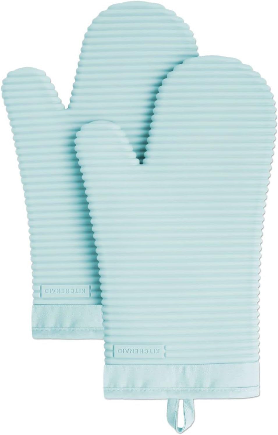 KitchenAid Ribbed Oven Mitts - Waterproof & Extra-Long (7"x13")