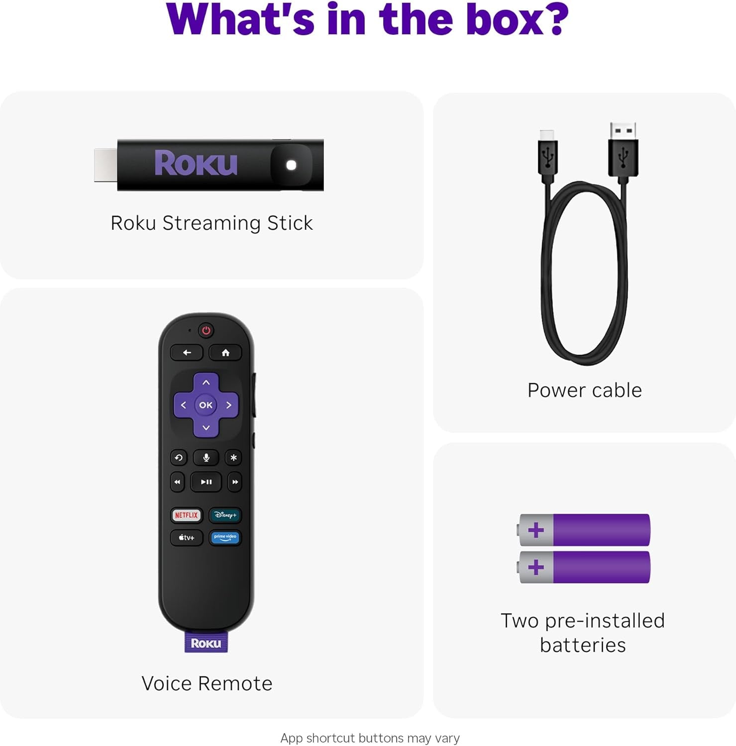 Roku Streaming Stick HD - Portable, No Wall Outlet Needed