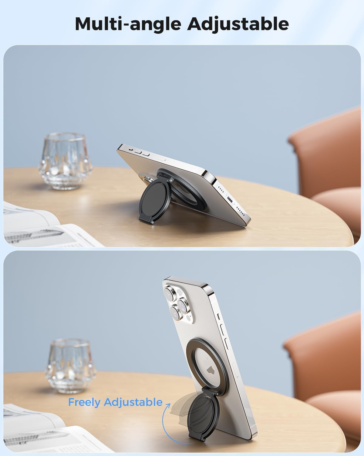 Gym-Proof Phone Grip - 360° Rotating Magnetic Ring for Workouts