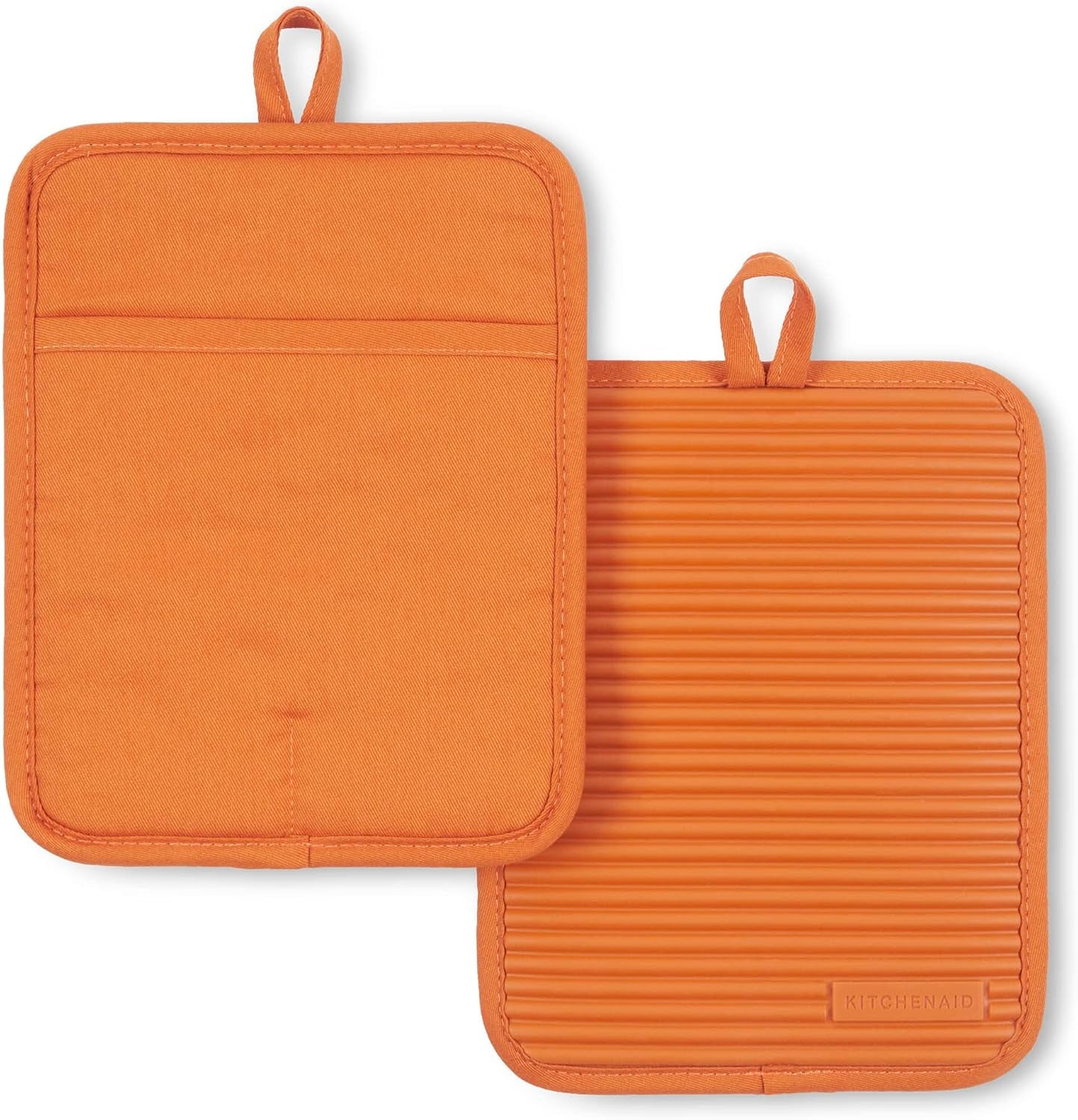 Ribbed Silicone Pot Holders (2-Pack) - Heat Resistant to 500°F
