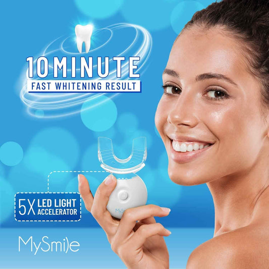 MySmile LED Whitening Kit - 10 Min Treatment, 3 Gel Syringes