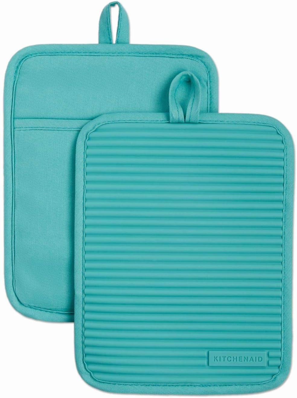 Ribbed Silicone Pot Holders (2-Pack) - Heat Resistant to 500°F