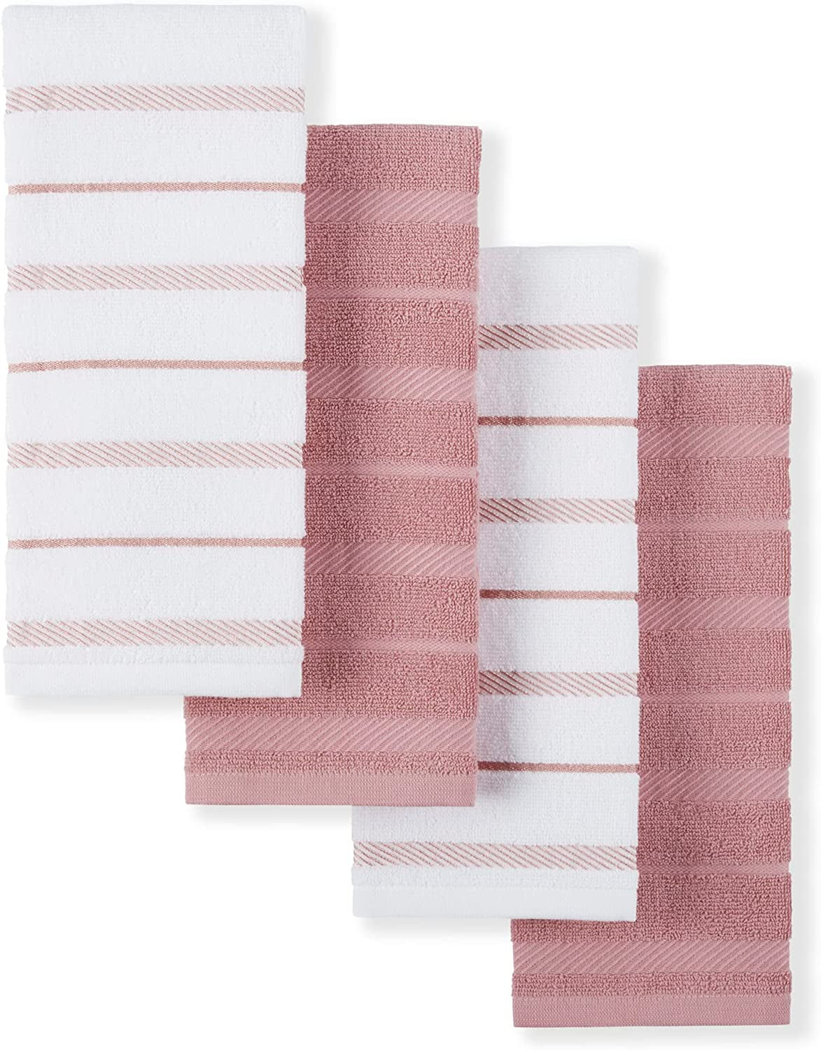 Albany Kitchen Towel Set - 4-Pack Absorbent Cotton (16"x26")