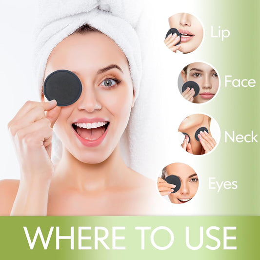 Reusable Makeup Remover Pads - Eco-Friendly Bamboo Cotton Rounds