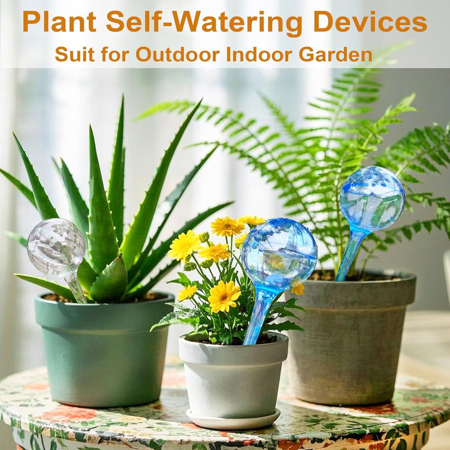 Automatic Watering Globes (10-Pack) - Indoor/Outdoor Use