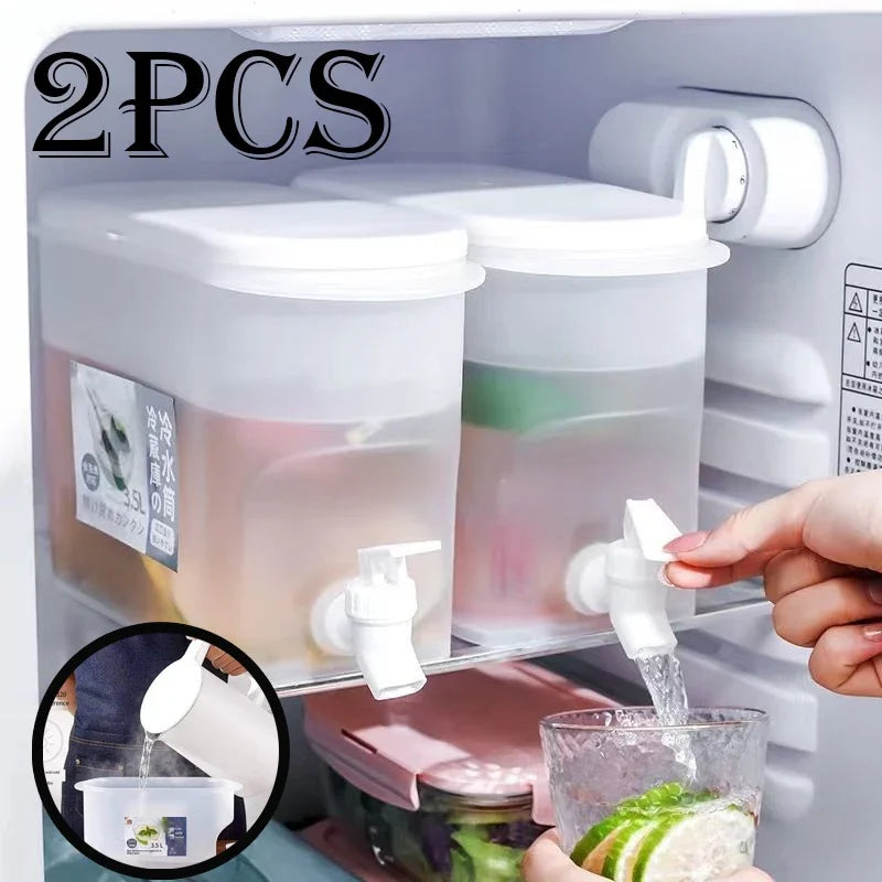 FrostVault™ 5L Drink Kettle - Odor-Resistant PS Plastic with Drip-Free Tap for Refrigerators