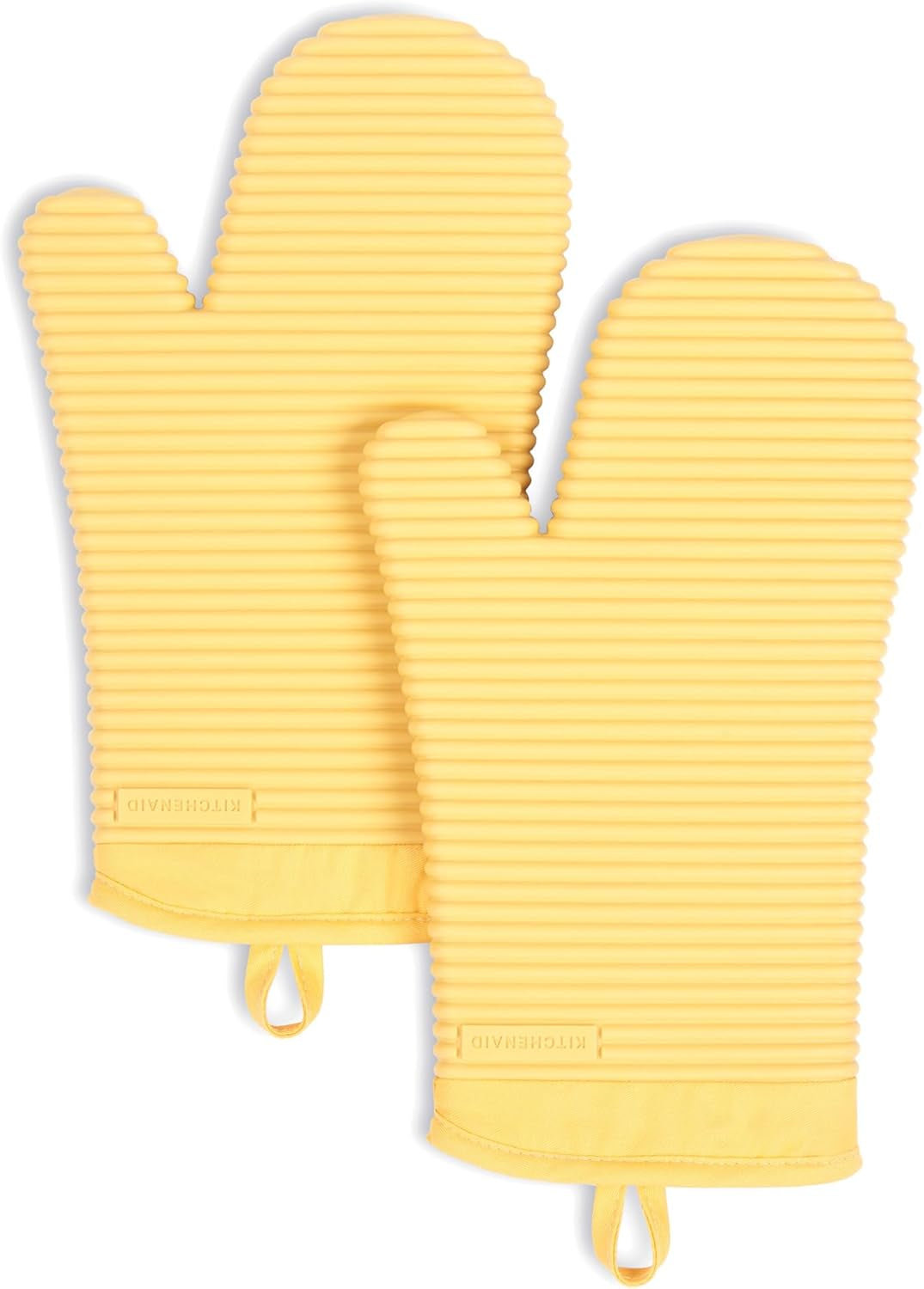 KitchenAid Ribbed Oven Mitts - Waterproof & Extra-Long (7"x13")