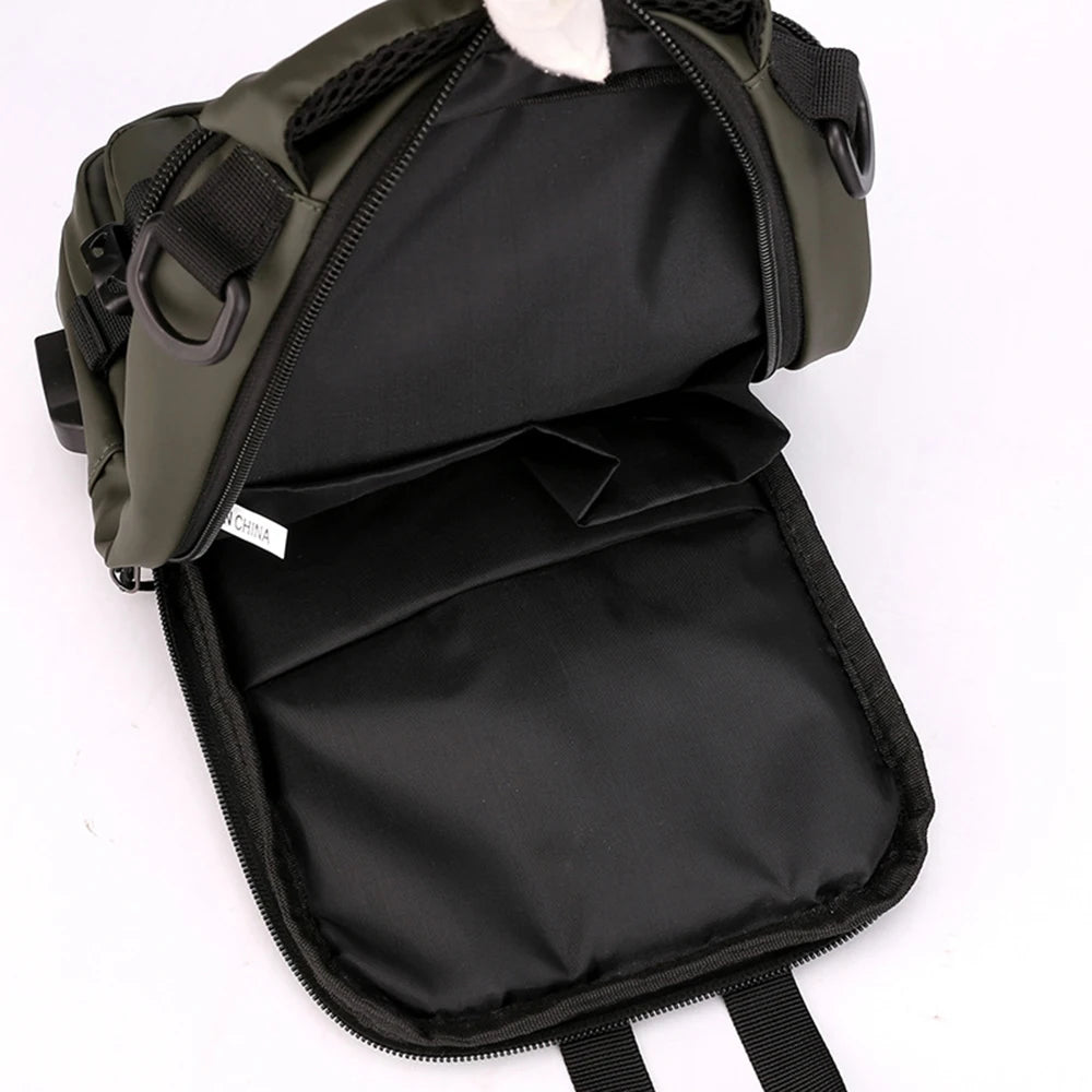 UrbanGuard™ Nylon Crossbody Bag with USB