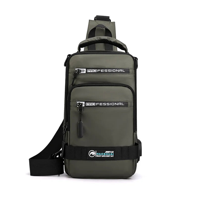 UrbanGuard™ Nylon Crossbody Bag with USB