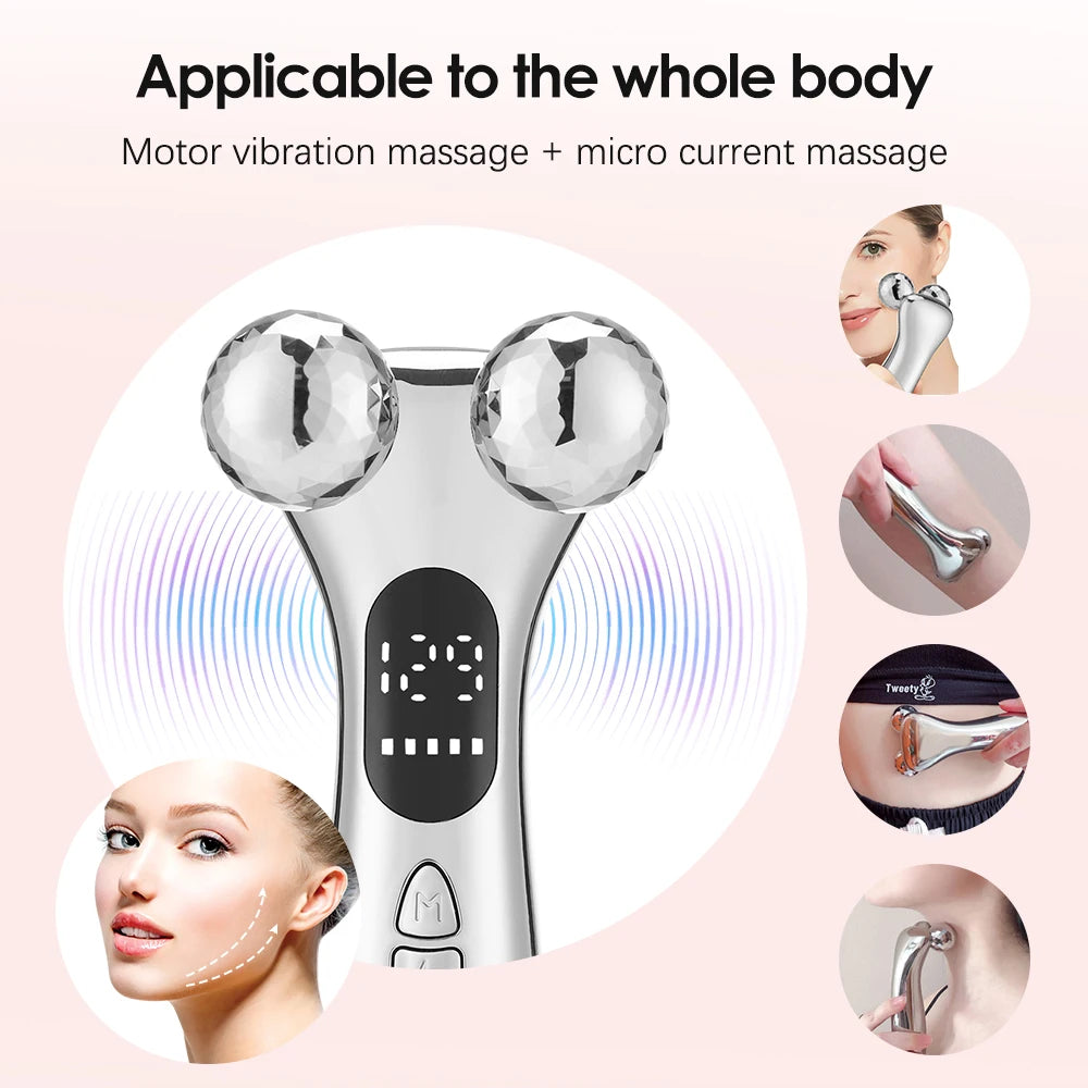 Microcurrent Face Lifter – Anti-Wrinkle Roller for Sagging Skin | At-Home Facelift