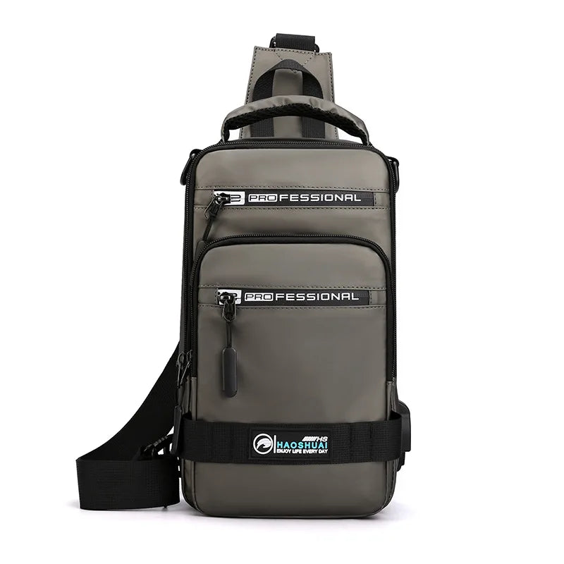 UrbanGuard™ Nylon Crossbody Bag with USB