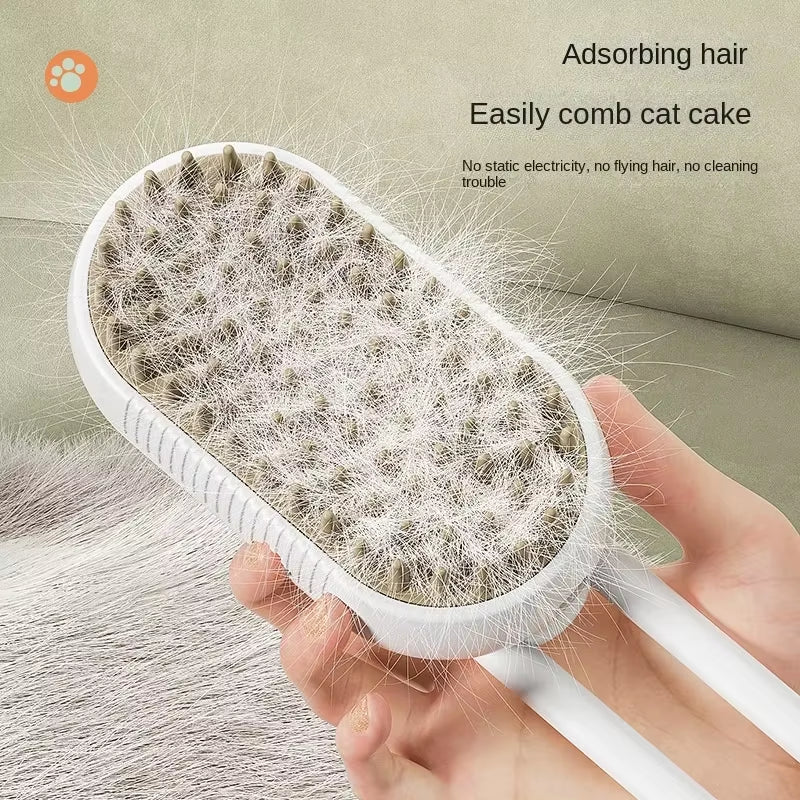 SpaPaws™ Pro – 3-in-1 USB Pet Grooming Brush with Steaming Spray & Massage