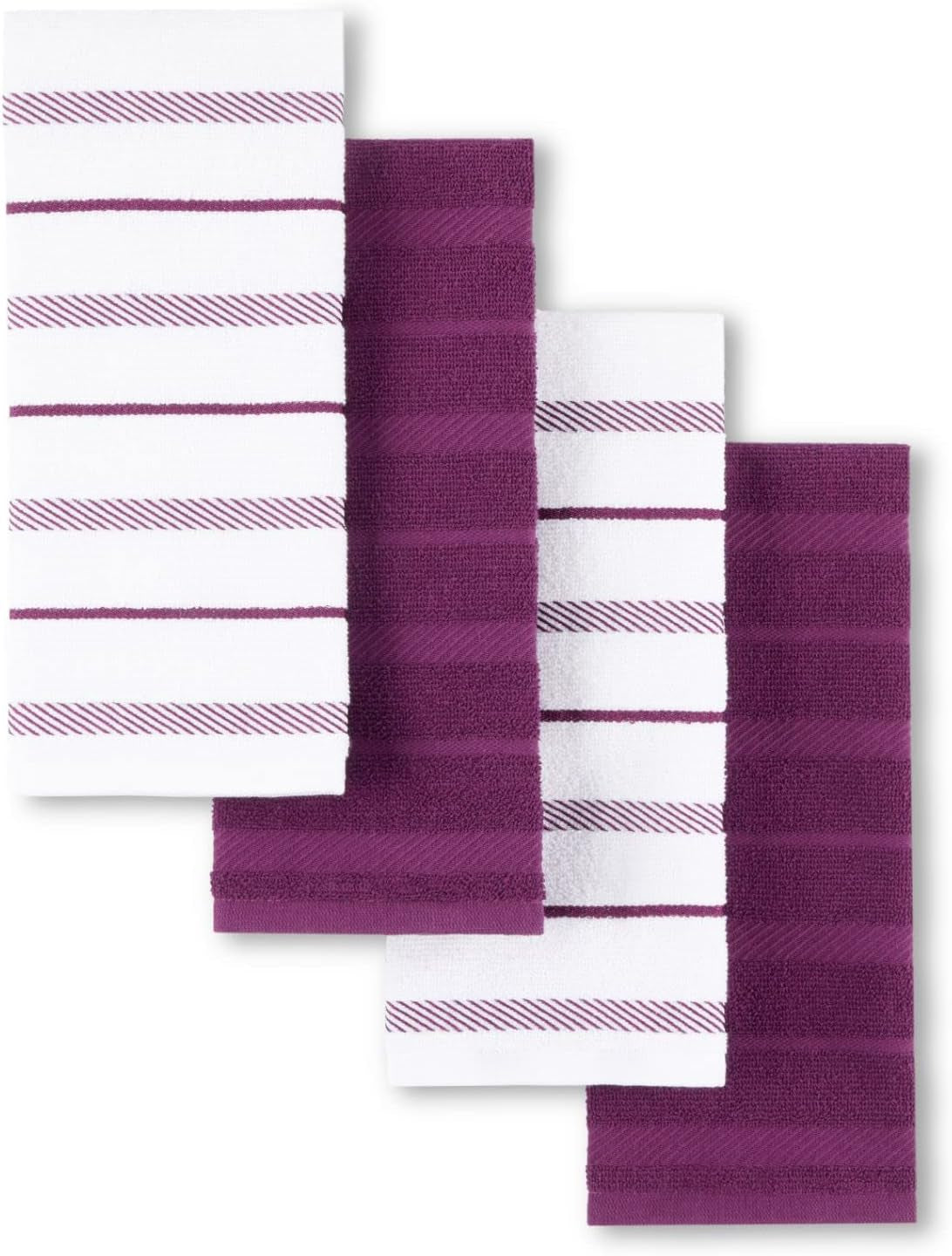 Albany Kitchen Towel Set - 4-Pack Absorbent Cotton (16"x26")