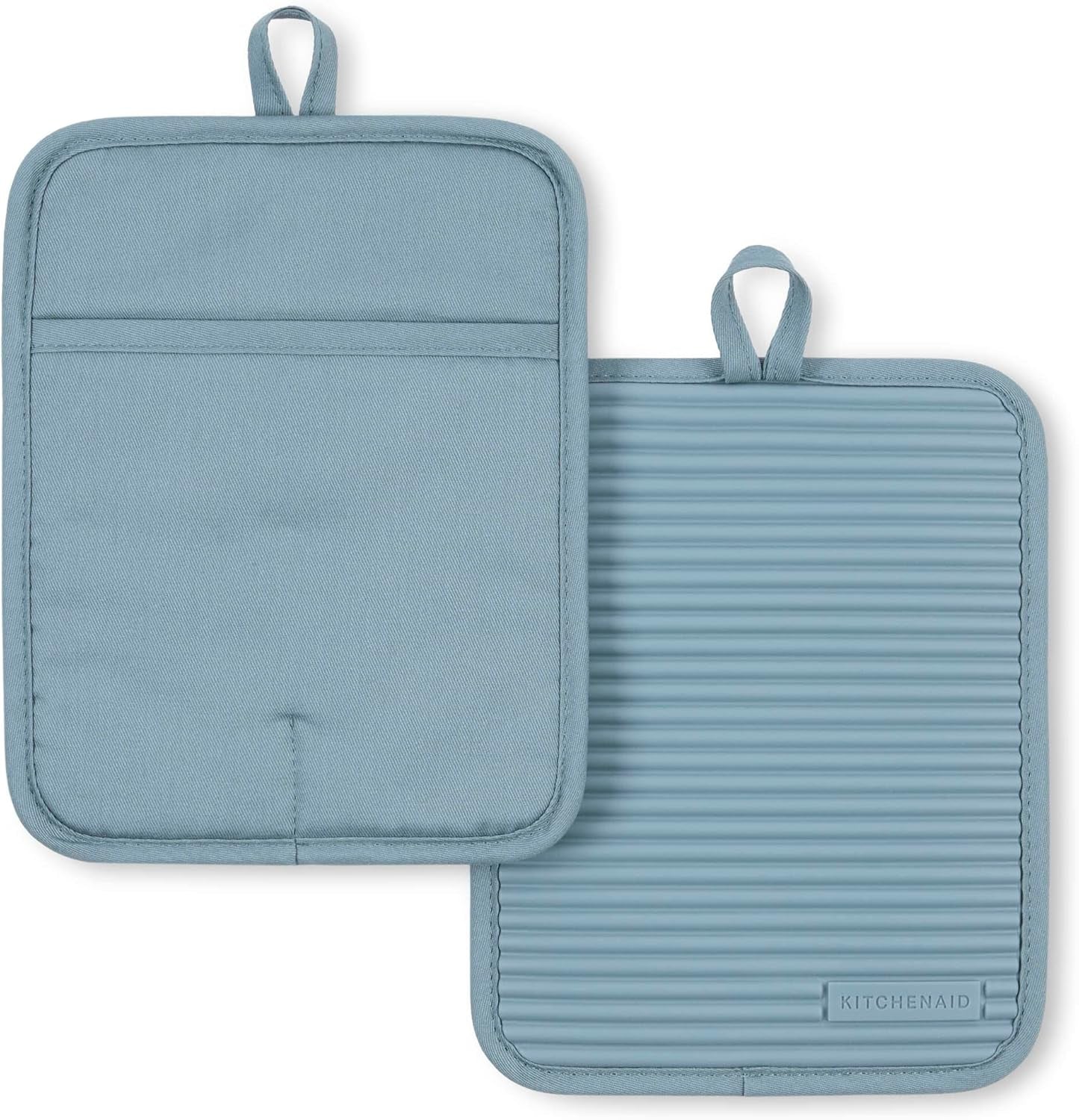 Ribbed Silicone Pot Holders (2-Pack) - Heat Resistant to 500°F