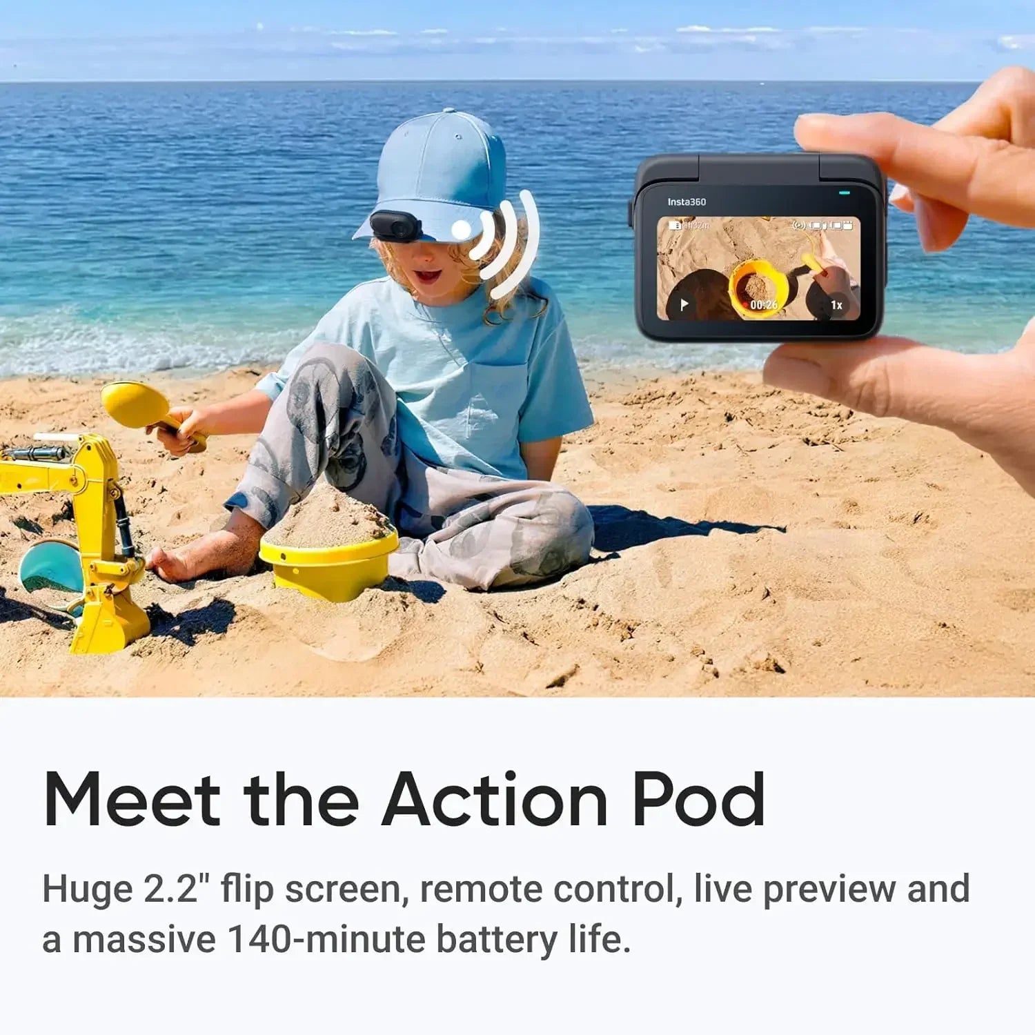 Insta360 GO 3S Mini Action Cam – 4K/200fps, Waterproof, Magnetic & Hands-Free Mounting