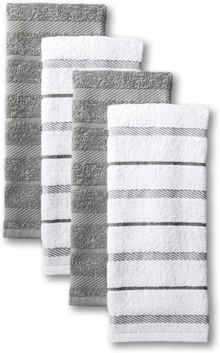 Albany Kitchen Towel Set - 4-Pack Absorbent Cotton (16"x26")