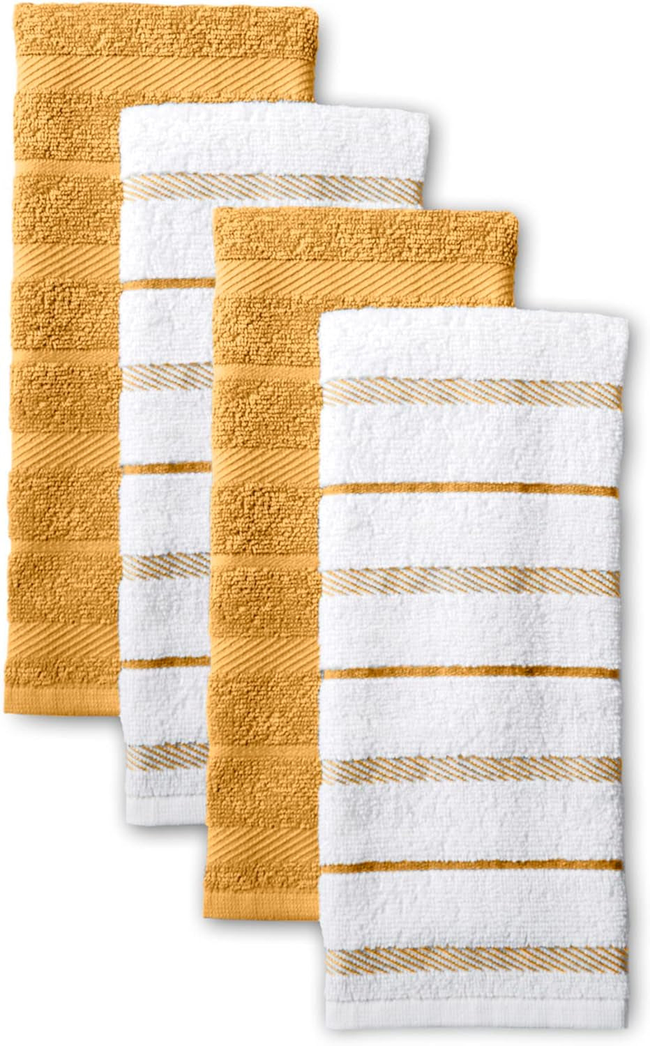 Albany Kitchen Towel Set - 4-Pack Absorbent Cotton (16"x26")