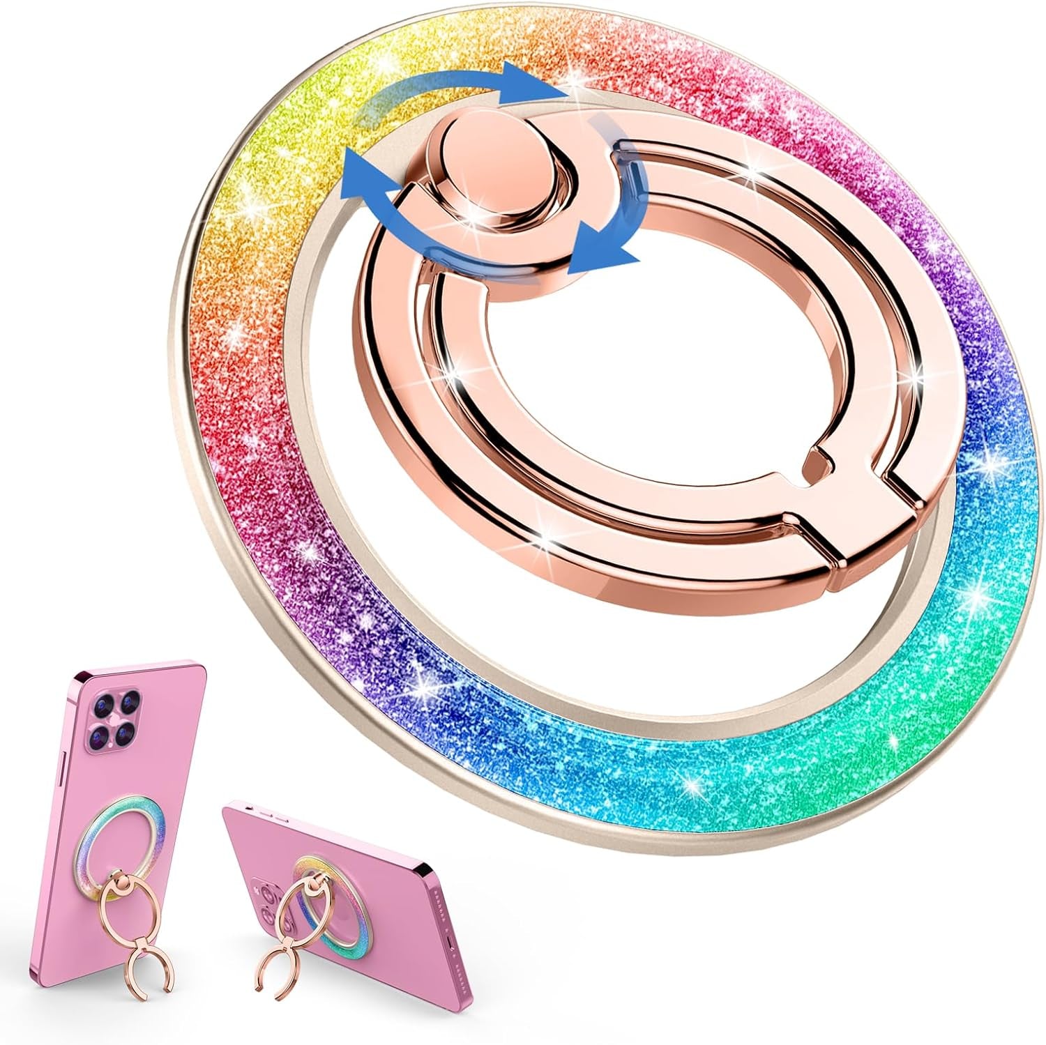 Fashion Phone Grip - Glitter Magnetic Stand for All Phones