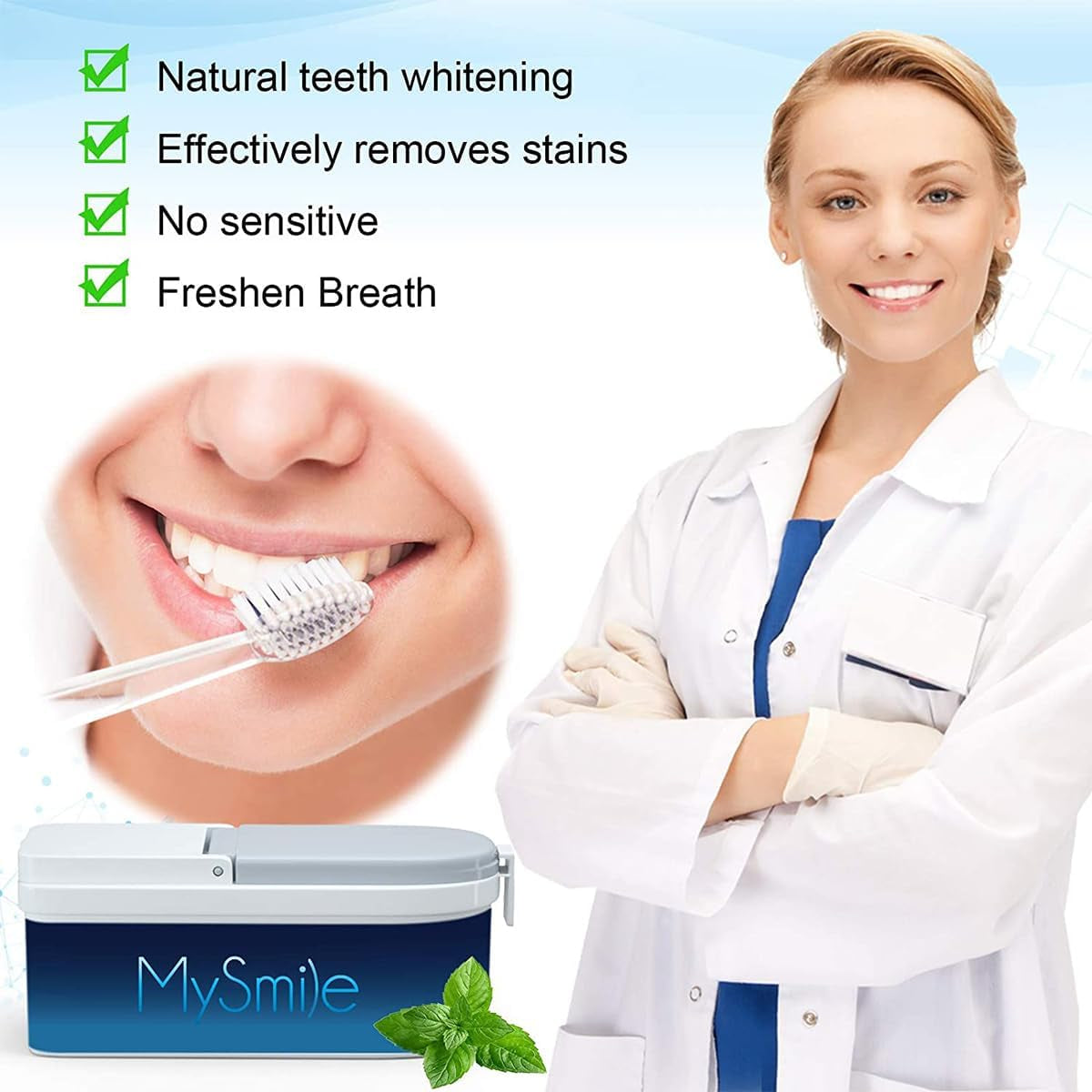 MySmile Teeth Whitener - Non-Toxic Whitening Powder for Sensitive Teeth