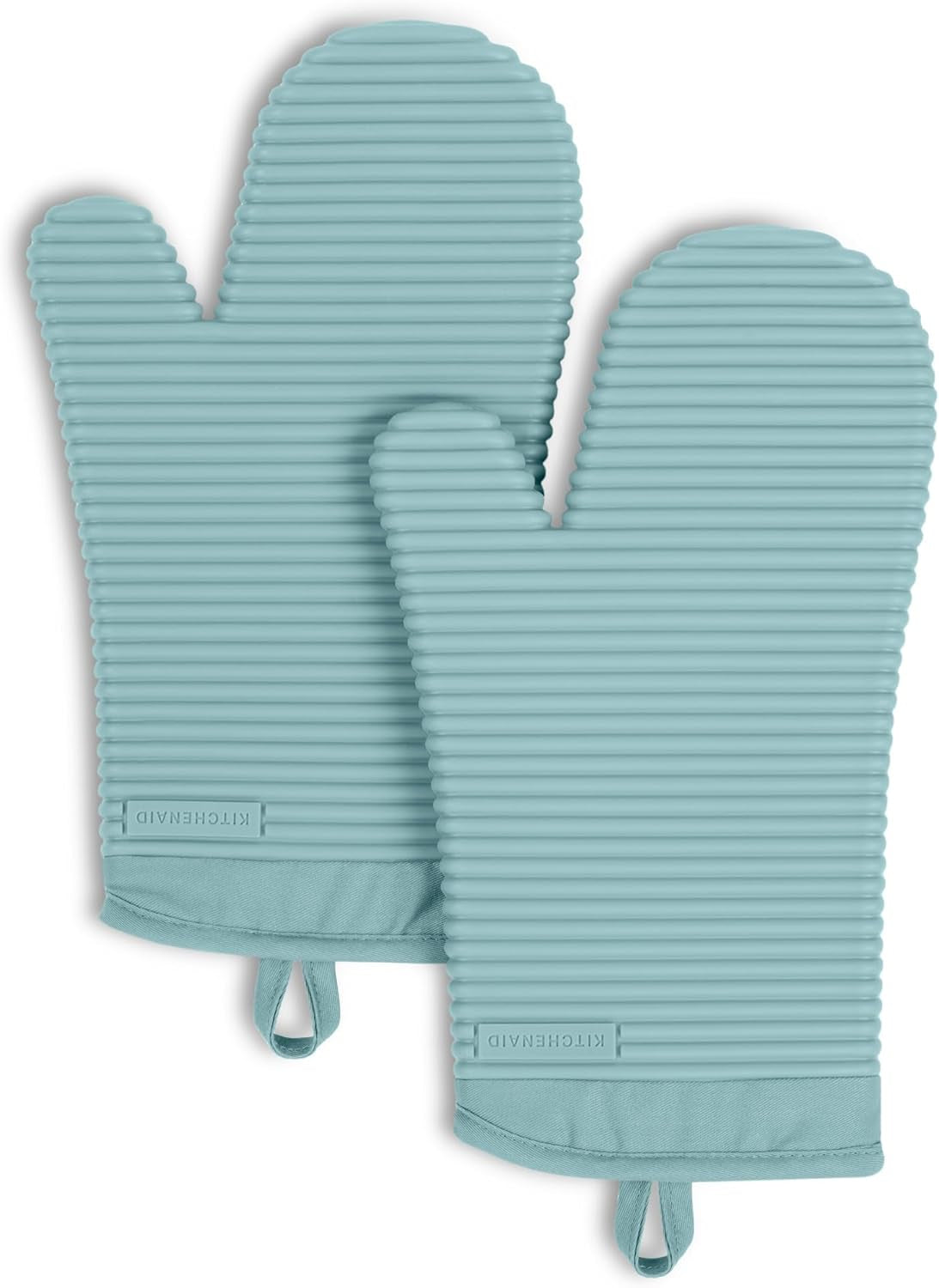 KitchenAid Ribbed Oven Mitts - Waterproof & Extra-Long (7"x13")