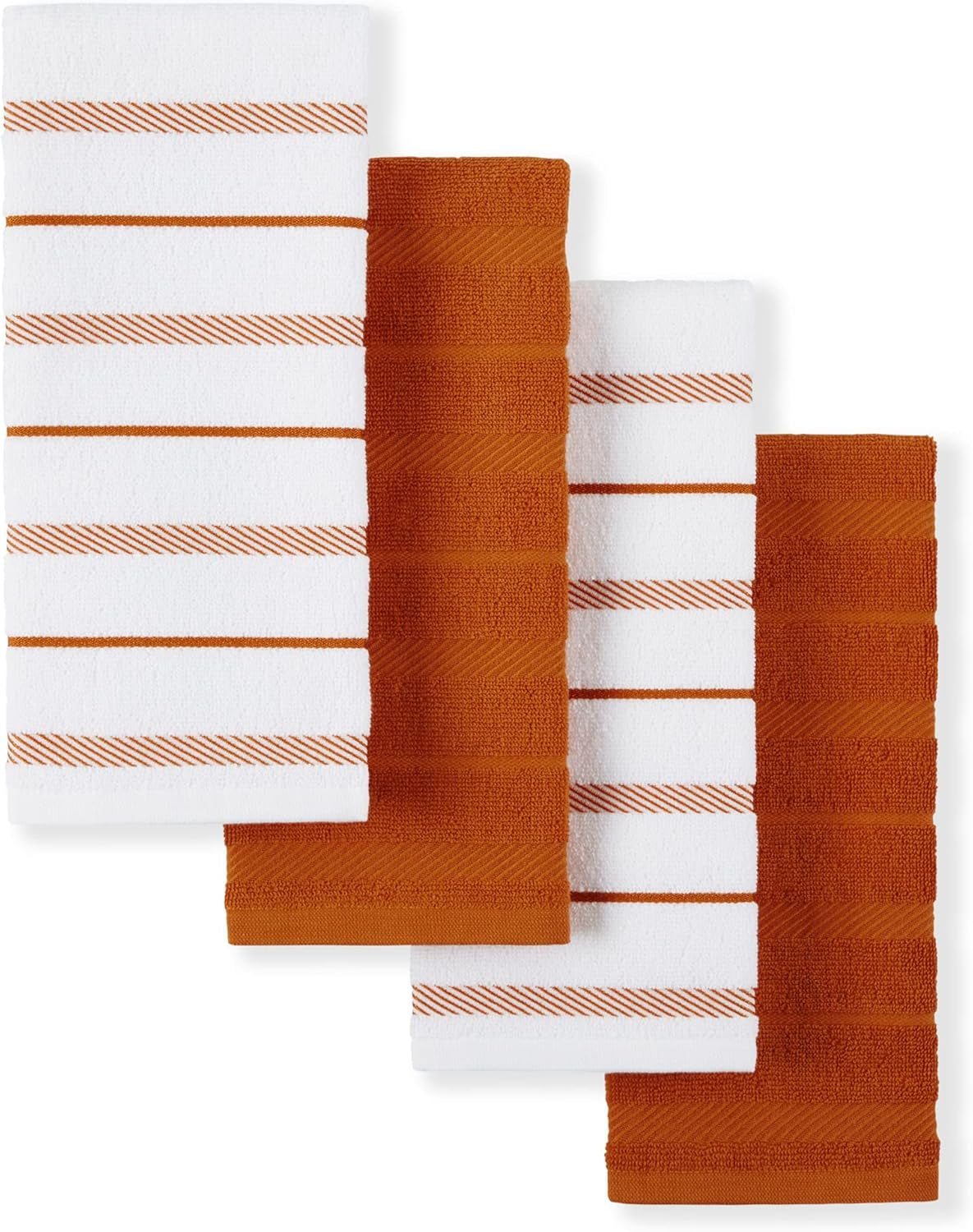 Albany Kitchen Towel Set - 4-Pack Absorbent Cotton (16"x26")
