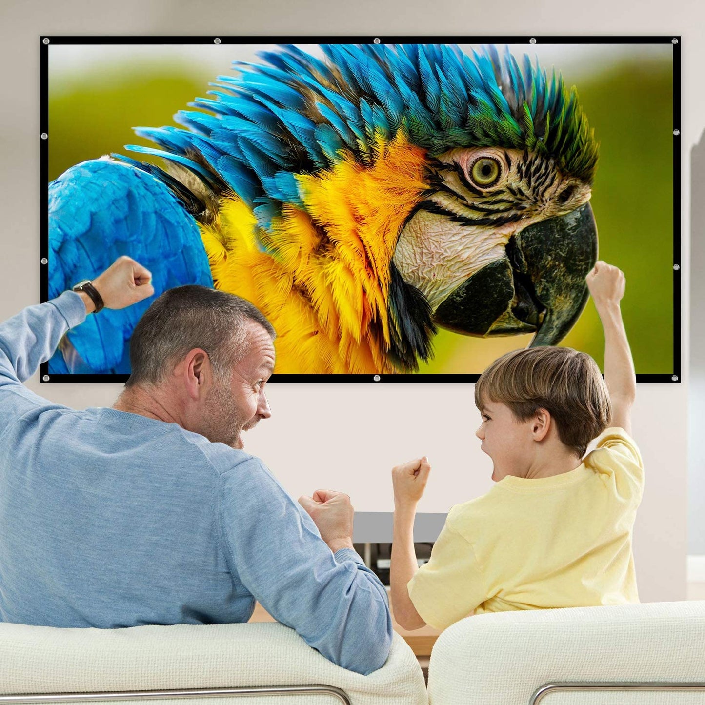 120" Wrinkle-Free Projector Screen - Foldable & Portable (16:9)