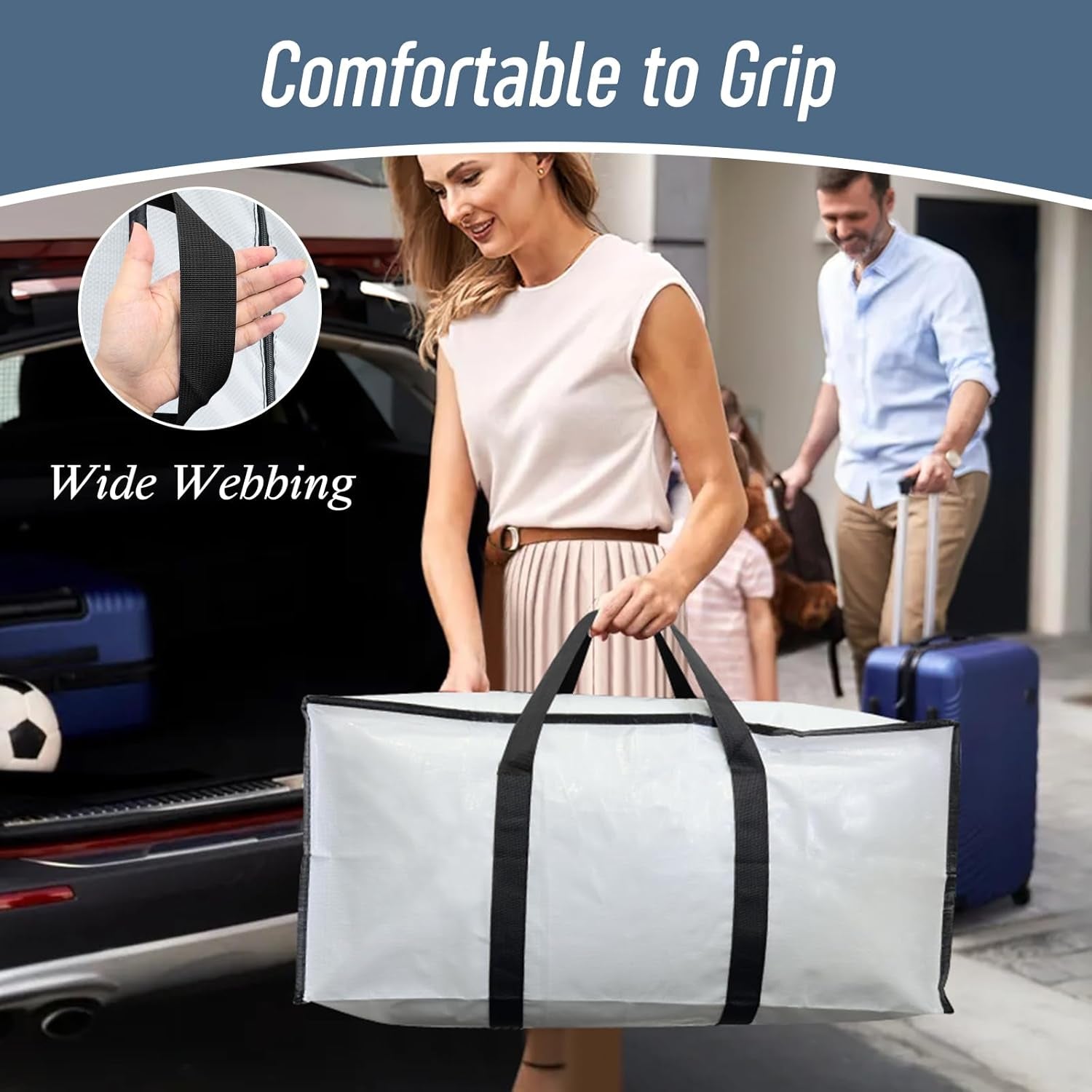 Fygrip Moving Bags (12-Pack) - College Storage, 29"L, No Puncture"