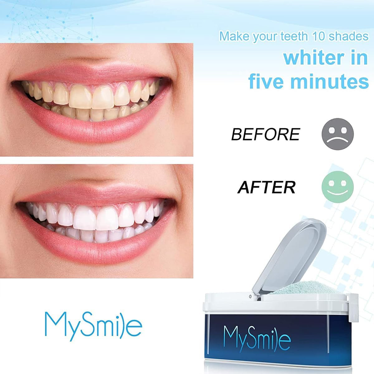 MySmile Teeth Whitener - Non-Toxic Whitening Powder for Sensitive Teeth