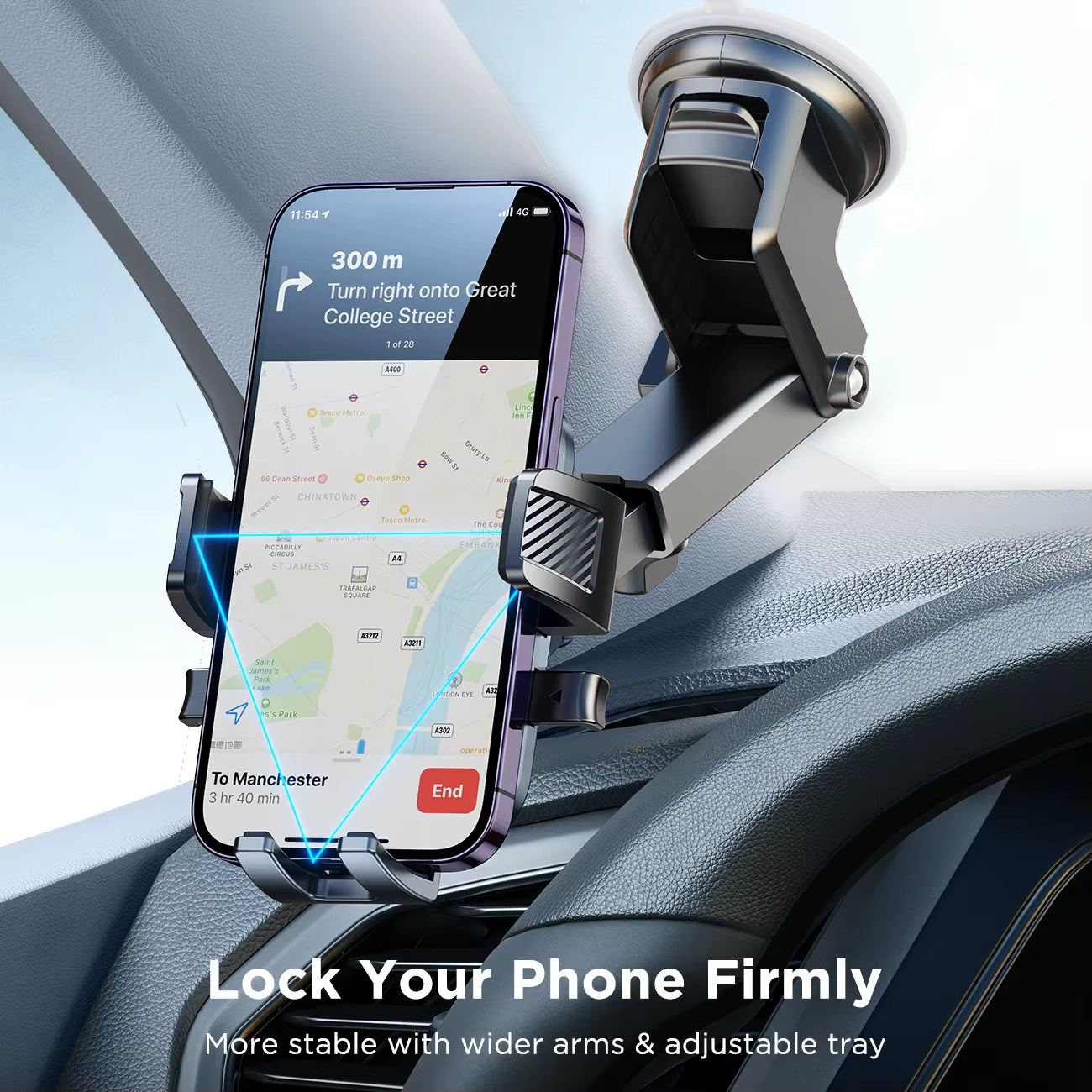 JoyGrip™  - Universal Car Mount Phone Holder with Suction Cup Base Dashboard Car Cell Phone Stand for Iphone Samsung Google Huawei