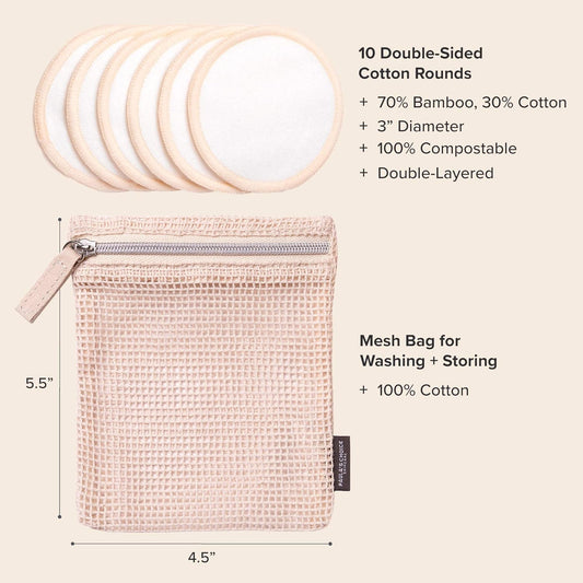 Paula's Choice Reusable Makeup Pads - Organic Cotton & Bamboo (10-Pack)