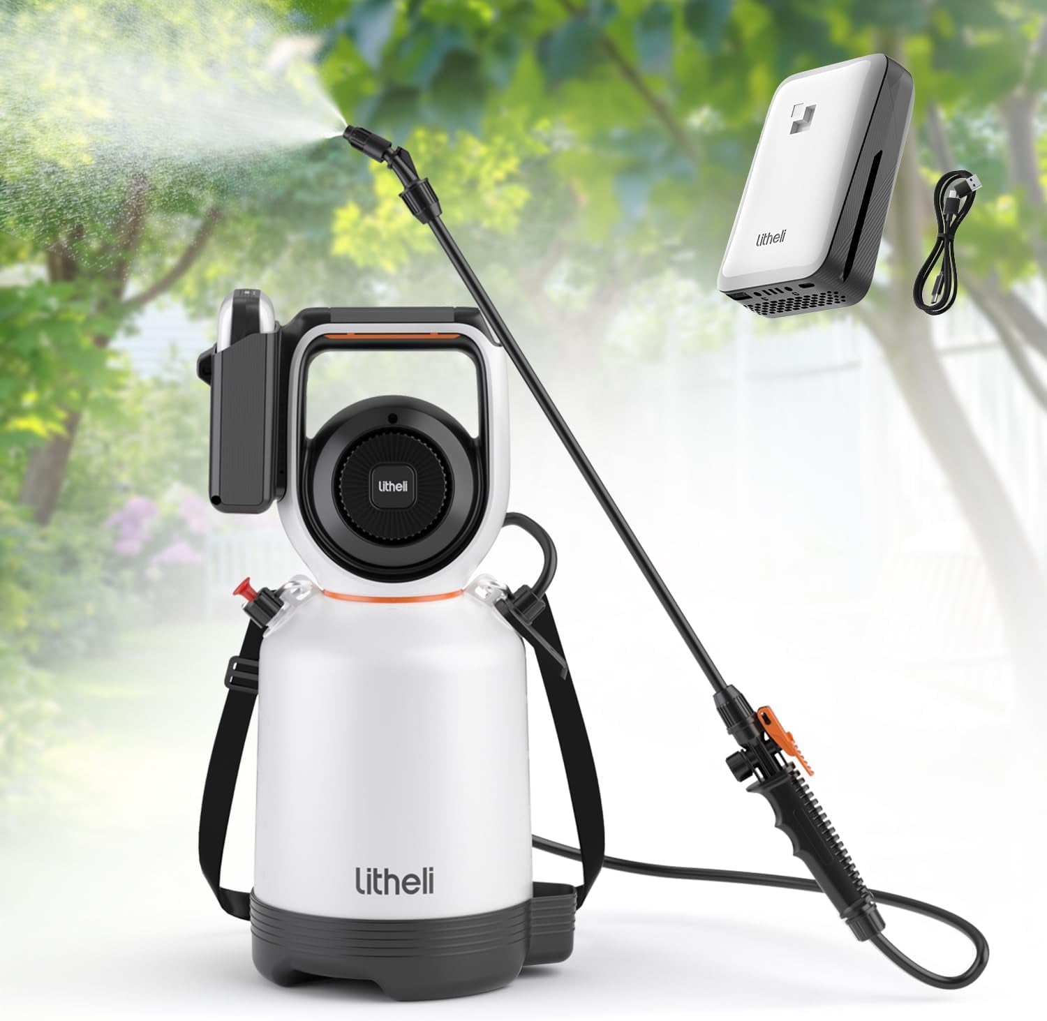 Electric Pump Sprayer – 1.3Gal, Dual Modes, Shoulder Strap