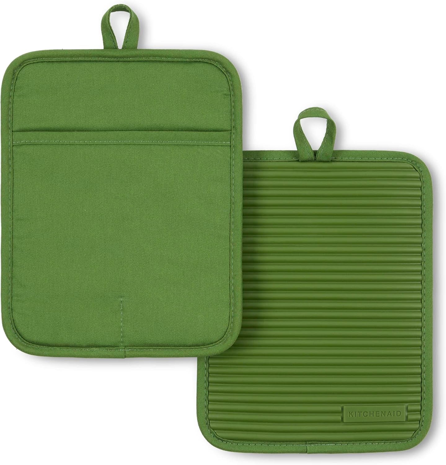 Ribbed Silicone Pot Holders (2-Pack) - Heat Resistant to 500°F