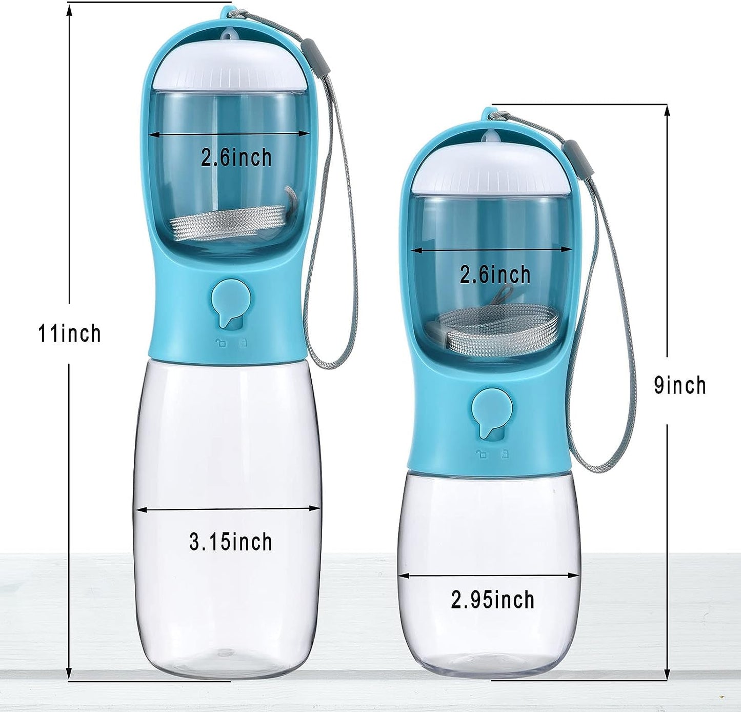 2-in-1 Dog Water Bottle & Treat Dispenser - Leakproof Travel Bowl