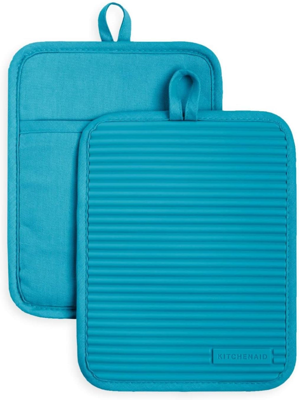 Ribbed Silicone Pot Holders (2-Pack) - Heat Resistant to 500°F