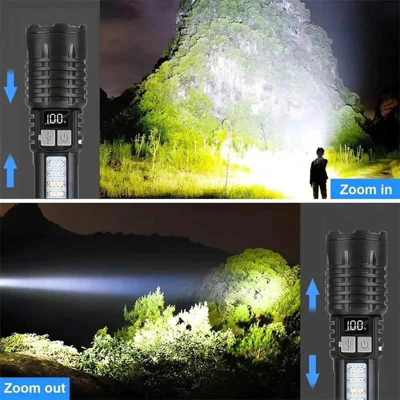 TactiBeam™ X900 LED Torch - 18650 4000mAh Battery, 1.2M Drop Proof, USB-C Fast Charging
