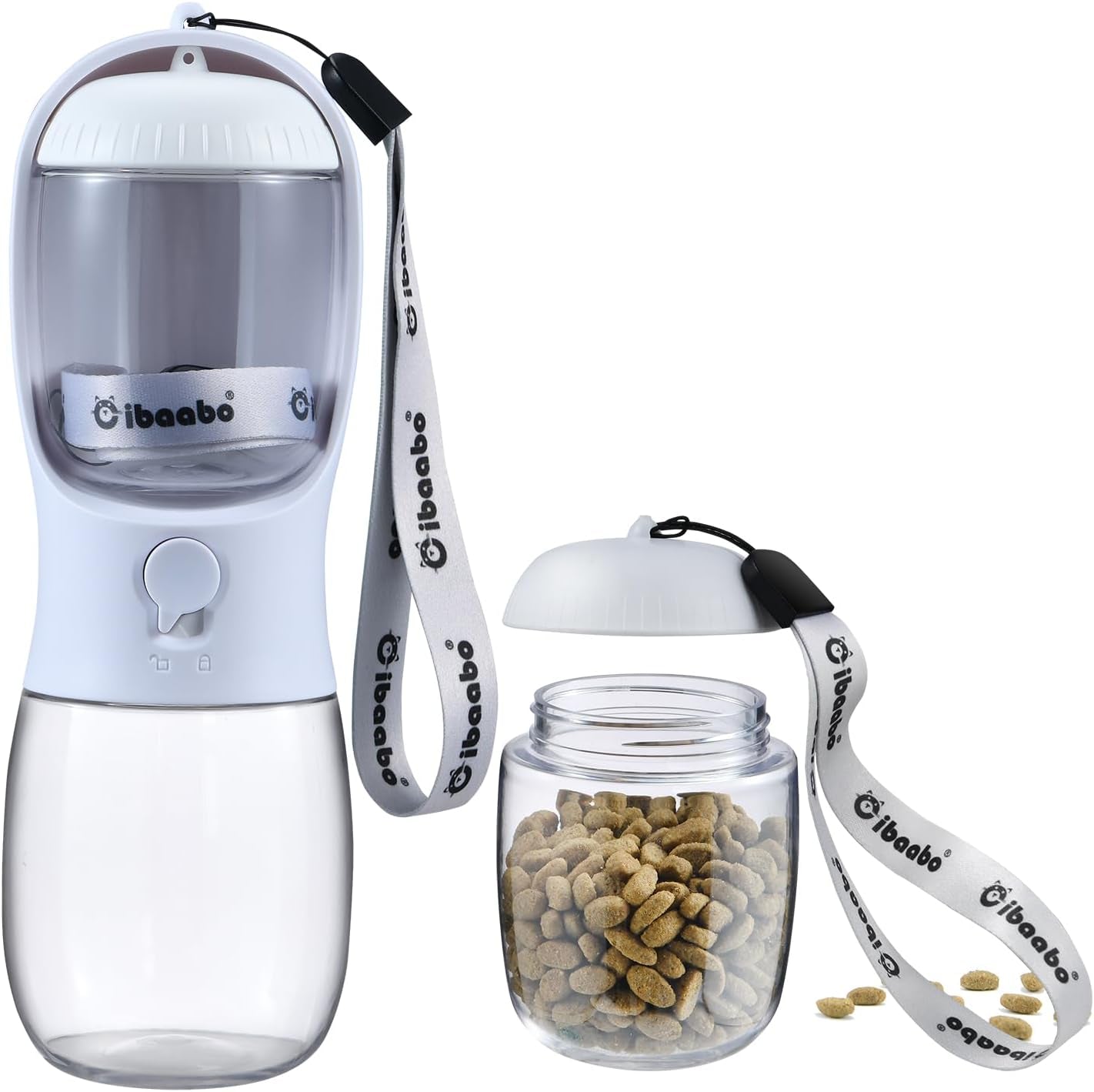 2-in-1 Dog Water Bottle & Treat Dispenser - Leakproof Travel Bowl