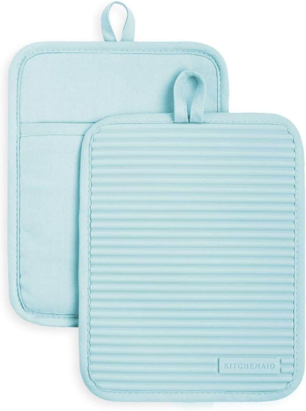 Ribbed Silicone Pot Holders (2-Pack) - Heat Resistant to 500°F