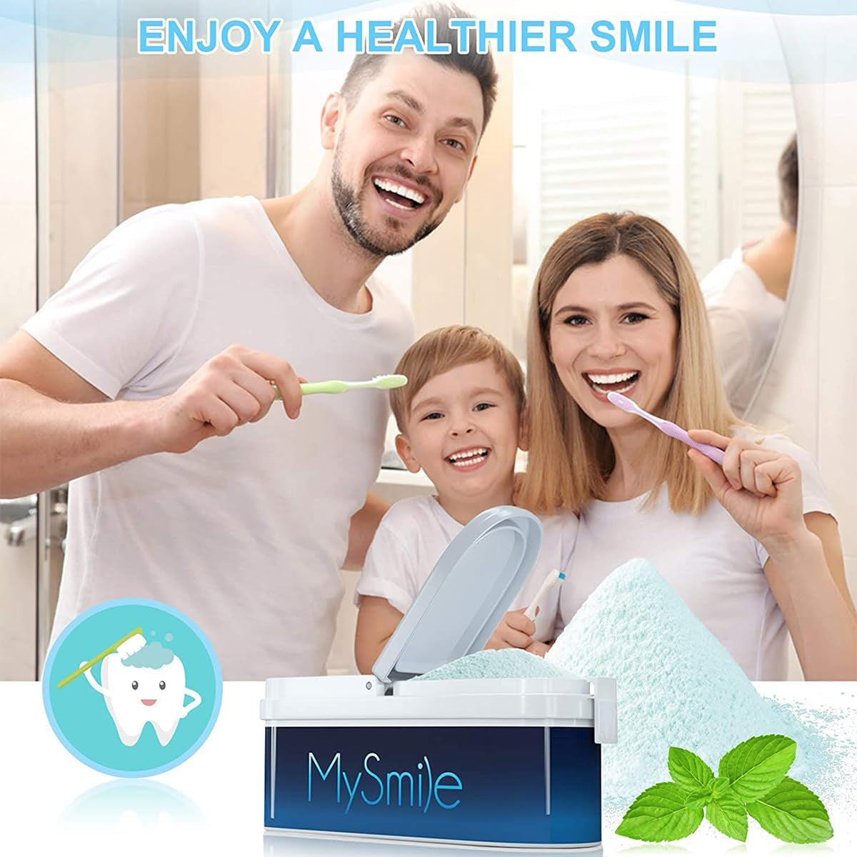 MySmile Teeth Whitener - Non-Toxic Whitening Powder for Sensitive Teeth