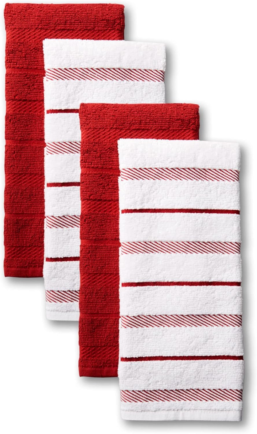 Albany Kitchen Towel Set - 4-Pack Absorbent Cotton (16"x26")