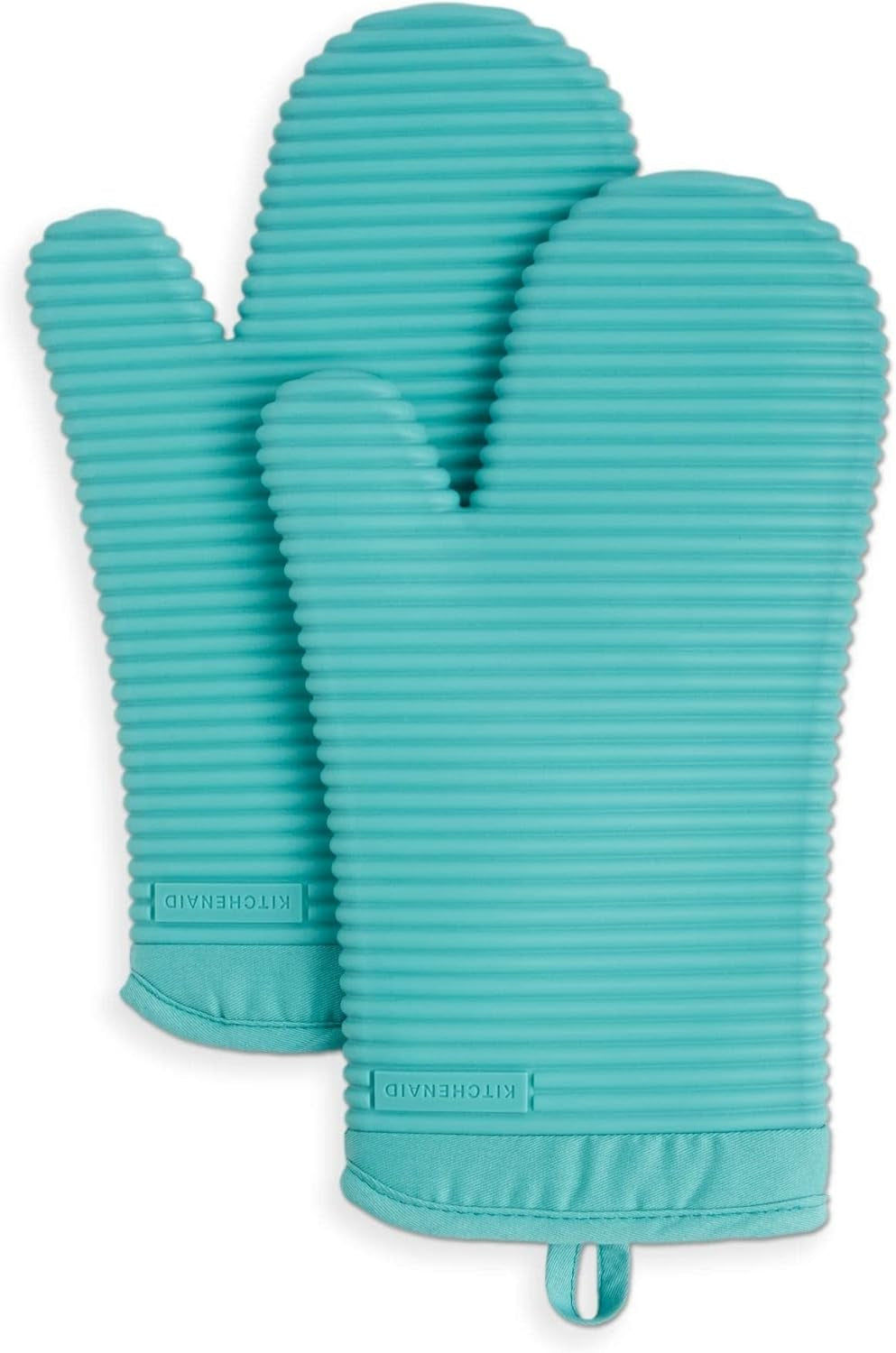 KitchenAid Ribbed Oven Mitts - Waterproof & Extra-Long (7"x13")