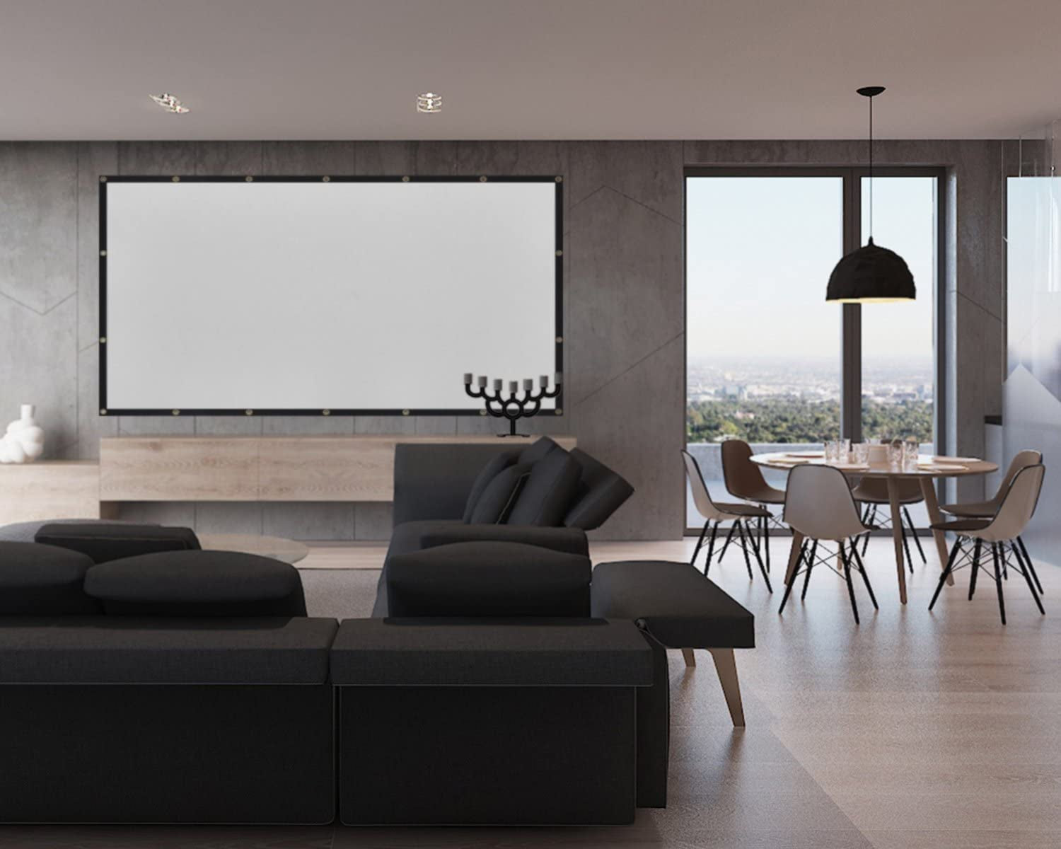 120" Wrinkle-Free Projector Screen - Foldable & Portable (16:9)