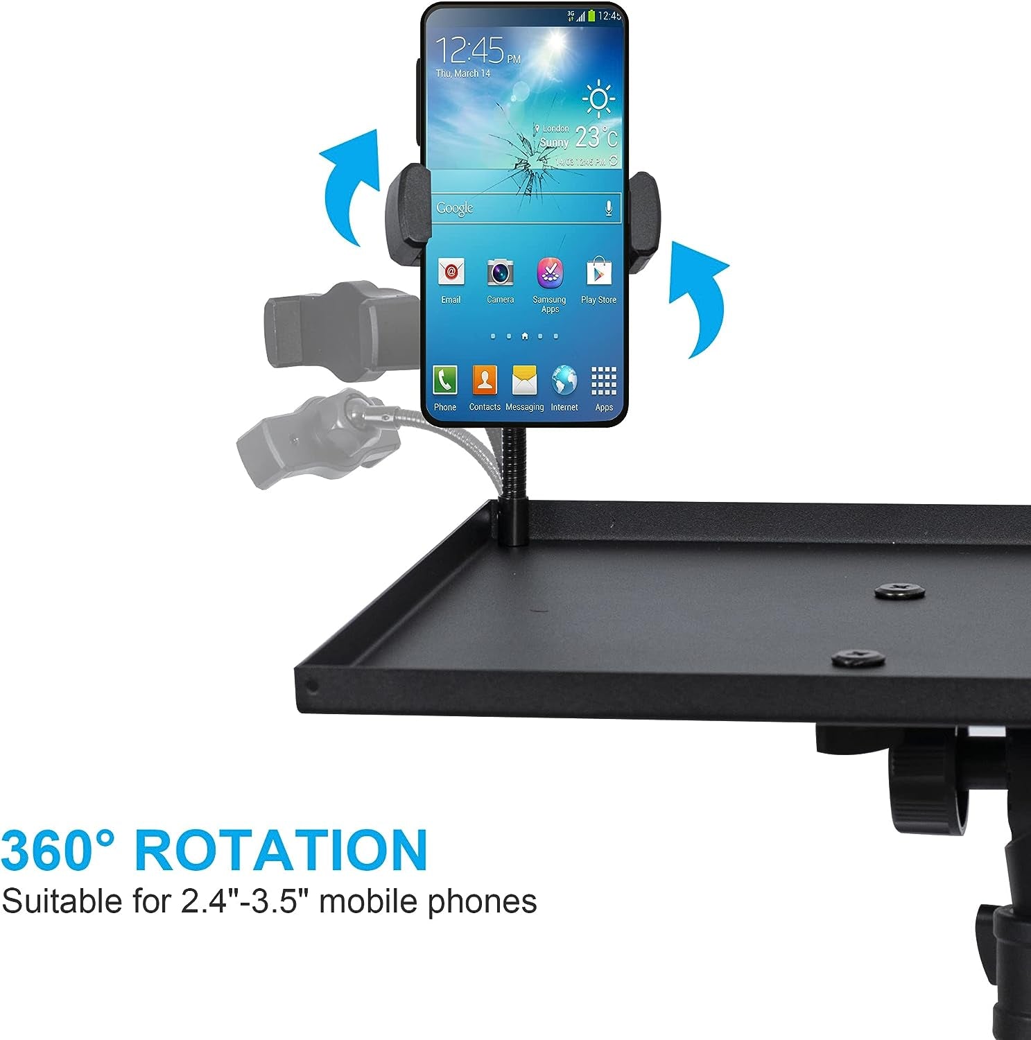 Adjustable Projector Stand (23"-46") w/ Phone Holder - 22lb Capacity