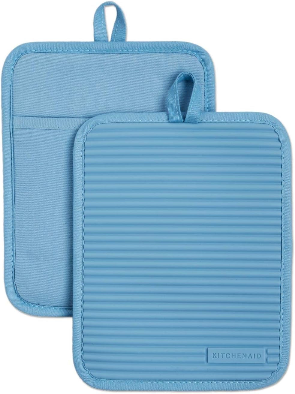 Ribbed Silicone Pot Holders (2-Pack) - Heat Resistant to 500°F