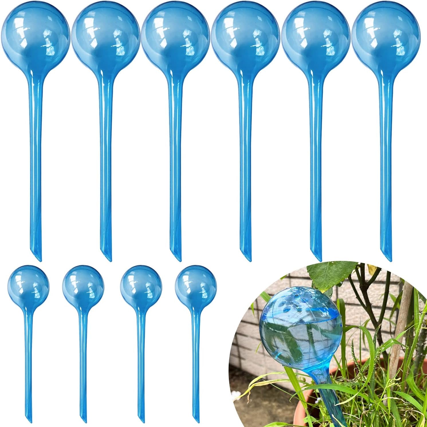 Automatic Watering Globes (10-Pack) - Indoor/Outdoor Use