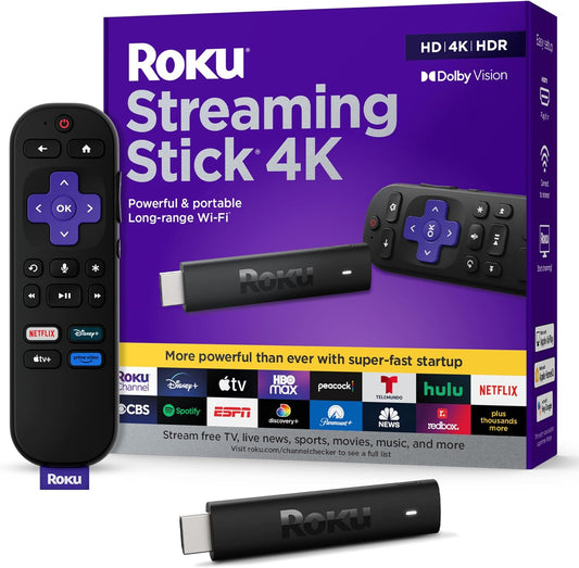 4K Streaming Stick - HDR/Dolby Vision, Voice Remote & Long-Range WiFi