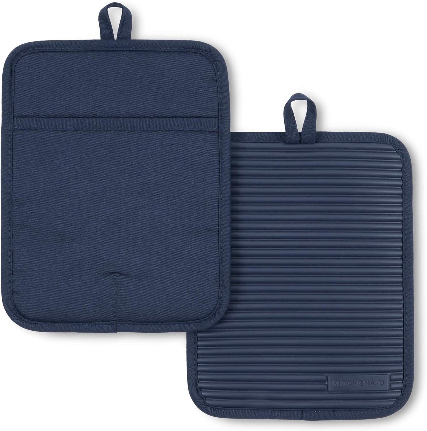 Ribbed Silicone Pot Holders (2-Pack) - Heat Resistant to 500°F