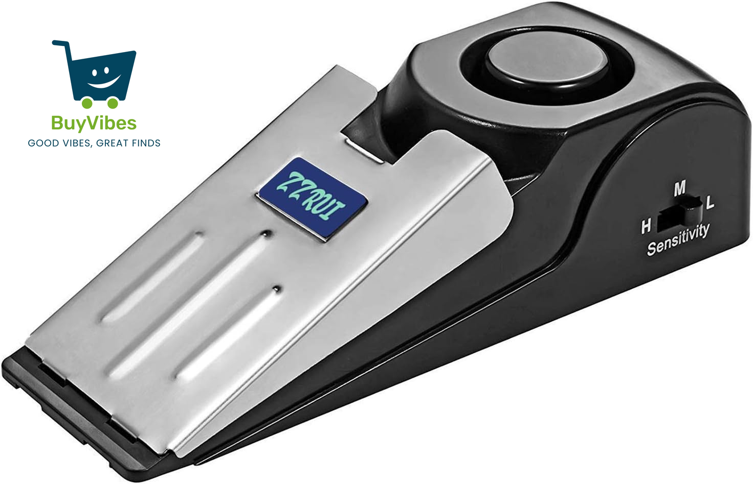 AlarmLock Go+™ Portable Door Stop Alarm with 120dB Siren | Travel Door Stopper, Entry Alert & Anti-Skid Self Defense Wedge for Home, Hotel, Apartment & Dorm