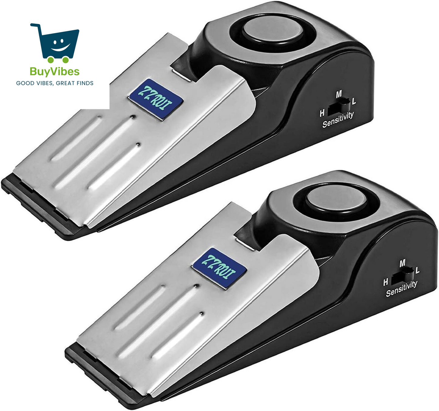 AlarmLock Go+™ Portable Door Stop Alarm with 120dB Siren | Travel Door Stopper, Entry Alert & Anti-Skid Self Defense Wedge for Home, Hotel, Apartment & Dorm